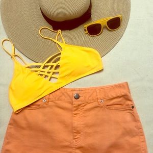 Yellow Swimsuit Top